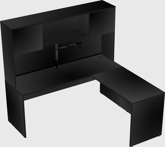 L-shaped office desk