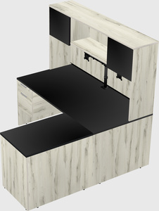 L-shaped office desk