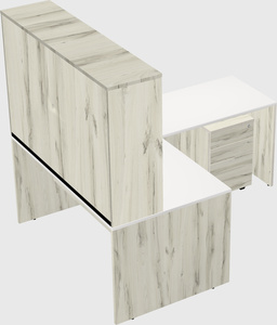 L-shaped office desk