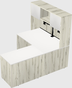 L-shaped office desk