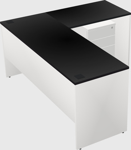 L-shaped office desk