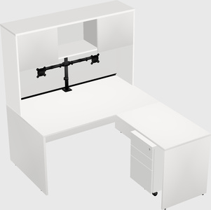 L-shaped office desk