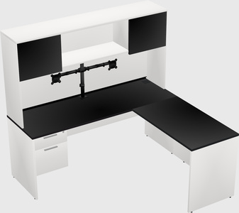 L-shaped office desk