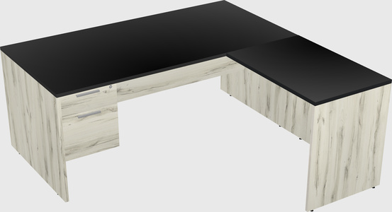 L-shaped office desk