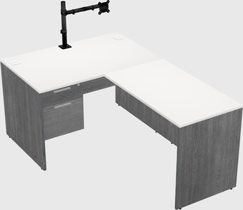 L-shaped office desk