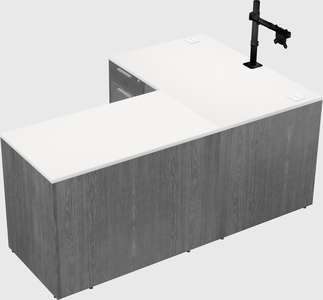L-shaped office desk