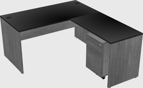 L-shaped office desk