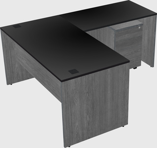 L-shaped office desk
