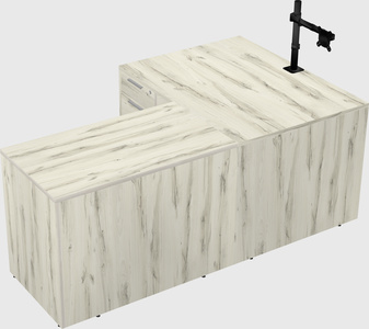 L-shaped office desk