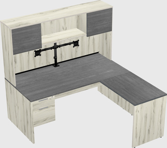 L-shaped office desk