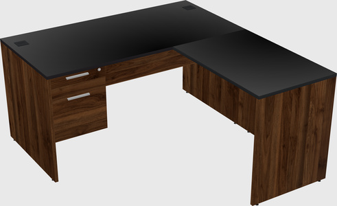 L-shaped office desk