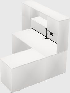 L-shaped office desk