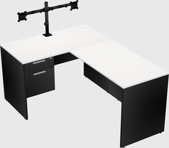 L-shaped office desk