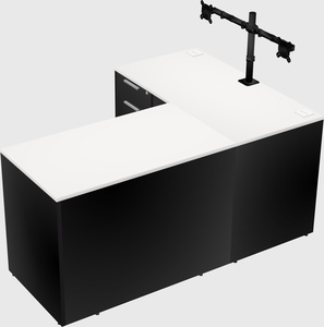 L-shaped office desk