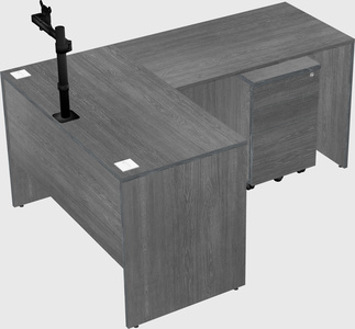 L-shaped office desk