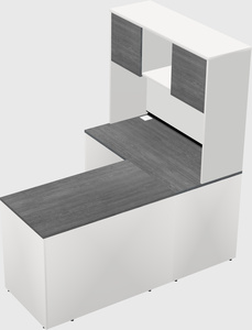 L-shaped office desk