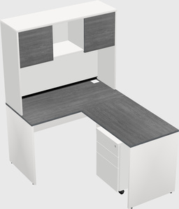 L-shaped office desk