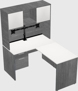 L-shaped office desk