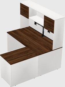 L-shaped office desk