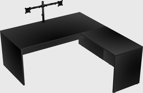L-shaped office desk