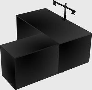 L-shaped office desk