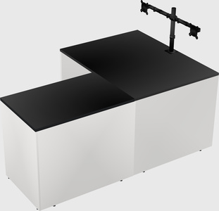 L-shaped office desk