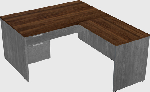 L-shaped office desk