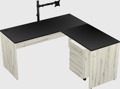 L-shaped office desk