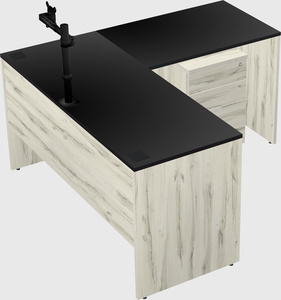 L-shaped office desk