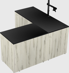 L-shaped office desk