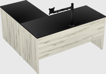 L-shaped office desk