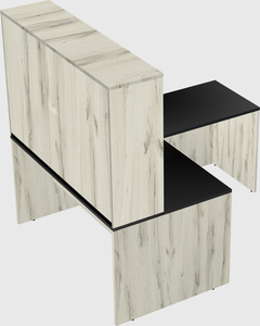 L-shaped office desk