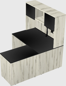 L-shaped office desk