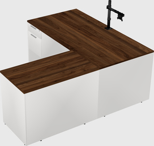 L-shaped office desk