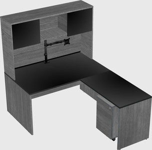 L-shaped office desk