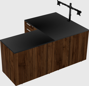 L-shaped office desk