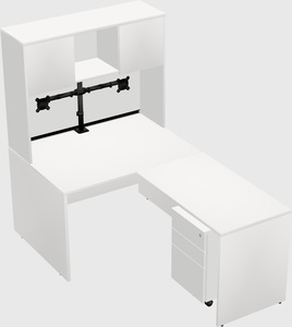 L-shaped office desk