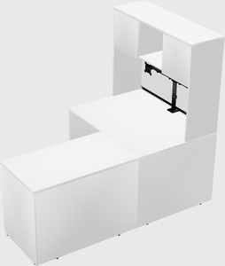 L-shaped office desk