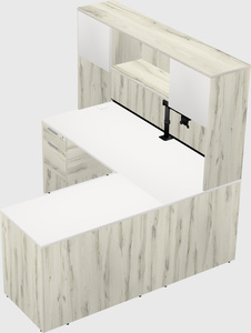 L-shaped office desk