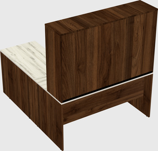 L-shaped office desk