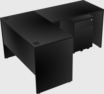 L-shaped office desk