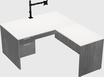 L-shaped office desk