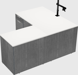 L-shaped office desk