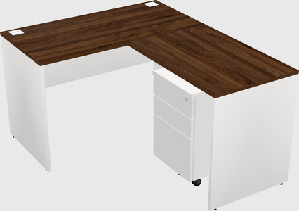L-shaped office desk