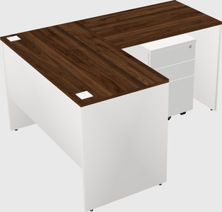 L-shaped office desk