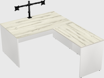 L-shaped office desk