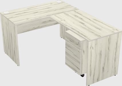L-shaped office desk