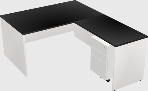L-shaped office desk