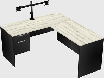 L-shaped office desk