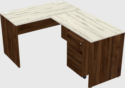L-shaped office desk